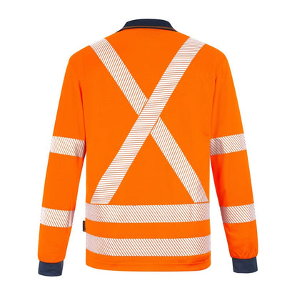 Syzmik ZH690 Unisex HiVis Segmented X-Back NSW Rail Polo