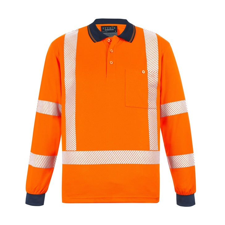 Syzmik ZH690 Unisex HiVis Segmented X-Back NSW Rail Polo