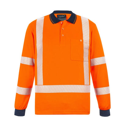 Syzmik ZH690 Unisex HiVis Segmented X-Back NSW Rail Polo