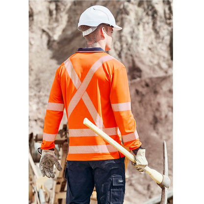 Syzmik ZH690 Unisex HiVis Segmented X-Back NSW Rail Polo