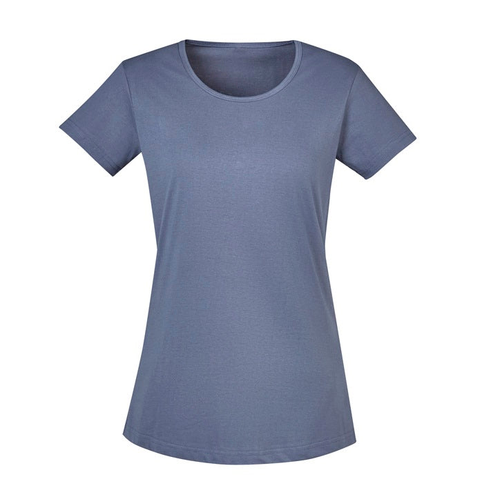 Syzmik ZH735 Ladies Streetworx Tee - Petrol Blue - Front View