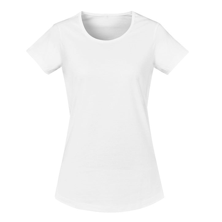 Syzmik ZH735 Ladies Streetworx Tee - White - Front View
