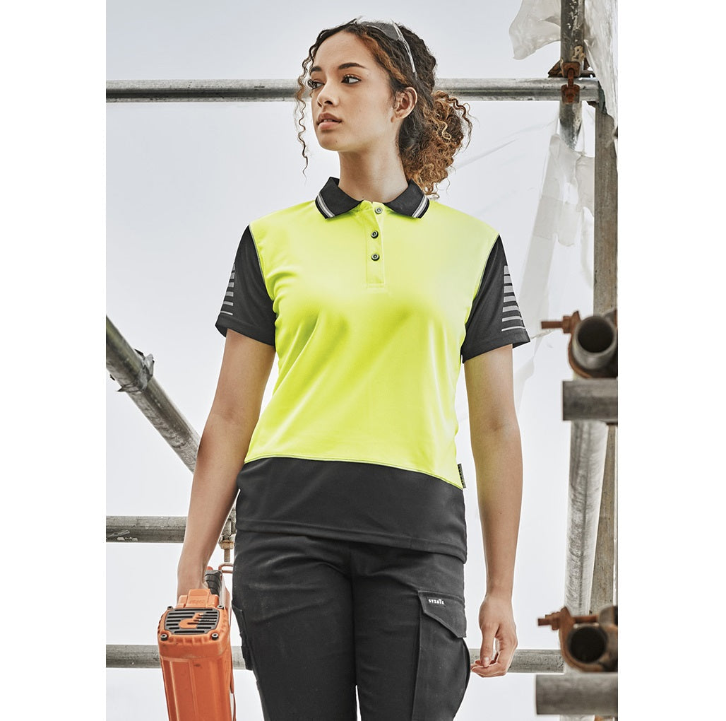 Syzmik ZHL236 Womens HiVis Zone Short Sleeve Polo