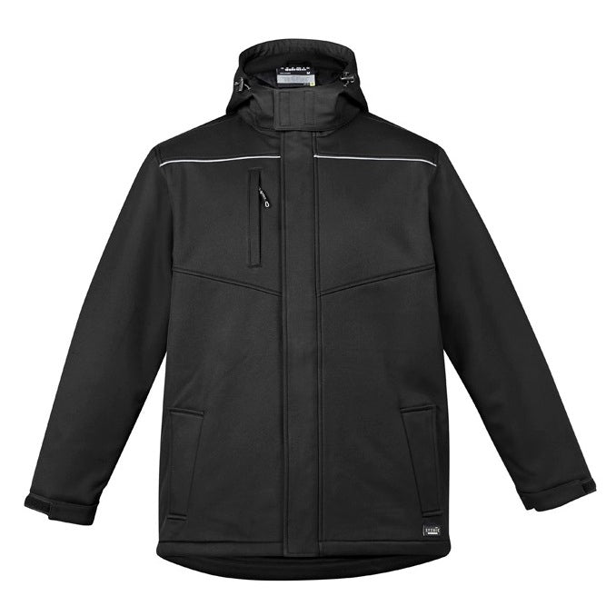 Syzmik ZJ253 Unisex Antarctic Softshell Jacket - Black - Front View