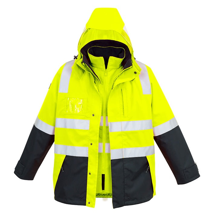 Syzmik ZJ532 Mens HiVis 4-in-1 Waterproof Jacket