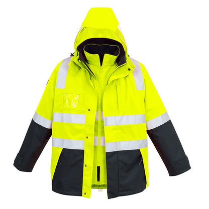 Syzmik ZJ532 Mens HiVis 4-in-1 Waterproof Jacket