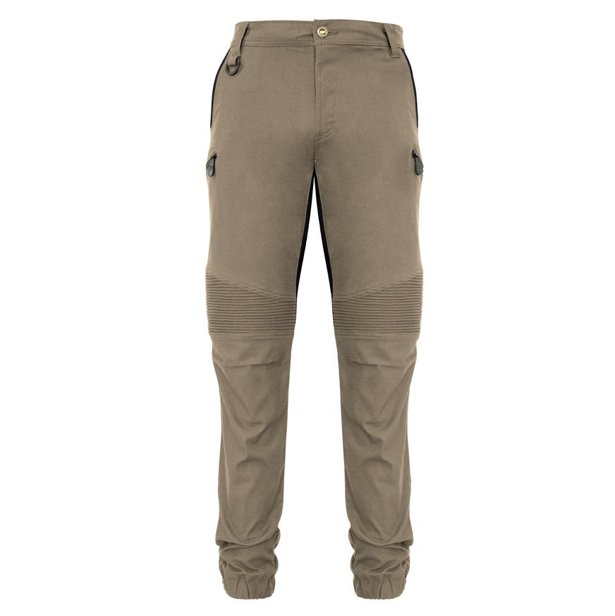 Syzmik ZP340 Mens Streetworkx Stretch Pants - Khaki - Front View