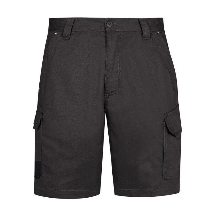Syzmik ZS146 Mens Summer Cargo Short - Charcoal - Front View