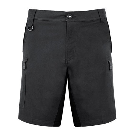 Syzmik ZS340 Mens Streetworx Stretch Short - Charcoal - Front View