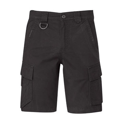 Syzmik ZS360 Mens Streetworx Curved Cargo Short - Charcoal - Front View