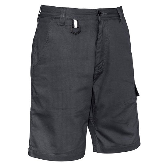 Syzmik ZS505 Mens Rugged Cooling Vented Shorts - Charcoal - Front View
