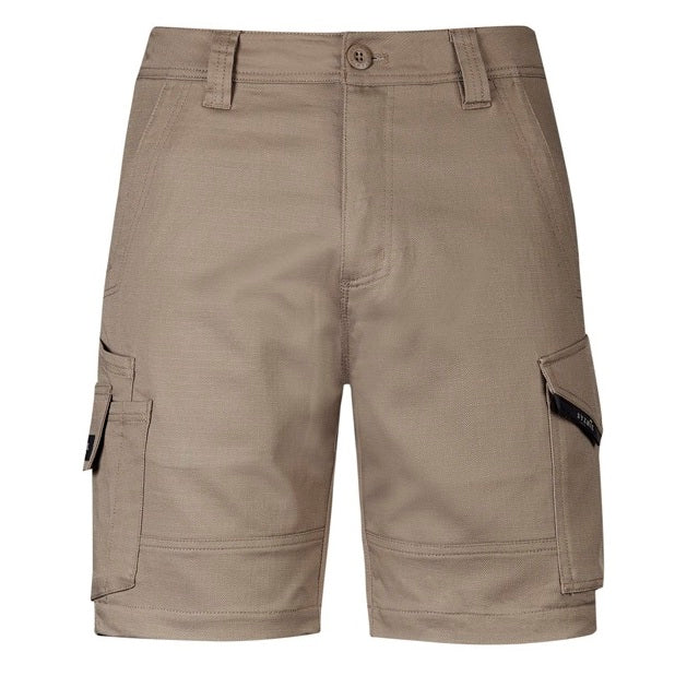 Syzmik ZS605 Mens Rugged Cooling Stretch Shorts - Khaki - Front View