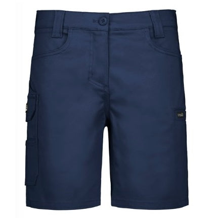 Syzmik ZS735 Womens Essential Stretch Cargo Short - Navy - Front View