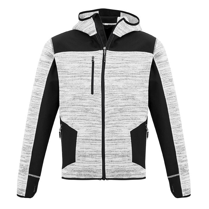 Syzmik ZT360 Unisex Streetworx Reinforced Knit Hoodie - Grey/Black - Front View