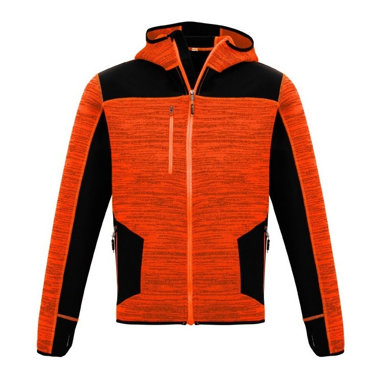 Syzmik ZT360 Unisex Streetworx Reinforced Knit Hoodie - Orange/Black - Front View