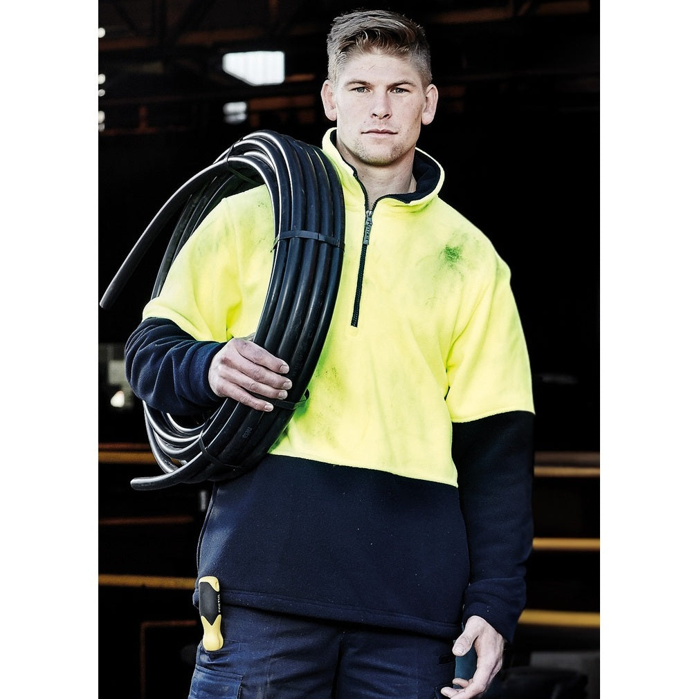 Syzmik ZT460 Unisex HiVis Half Zip Polar Fleece Jumper