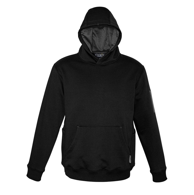 Syzmik ZT467 Multi Pocket Hoodie - Black/Charcoal - Front View