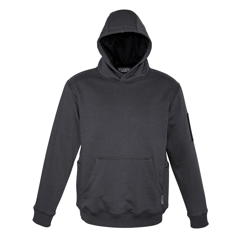 Syzmik ZT467 Multi Pocket Hoodie - Charcoal/Black - Front View
