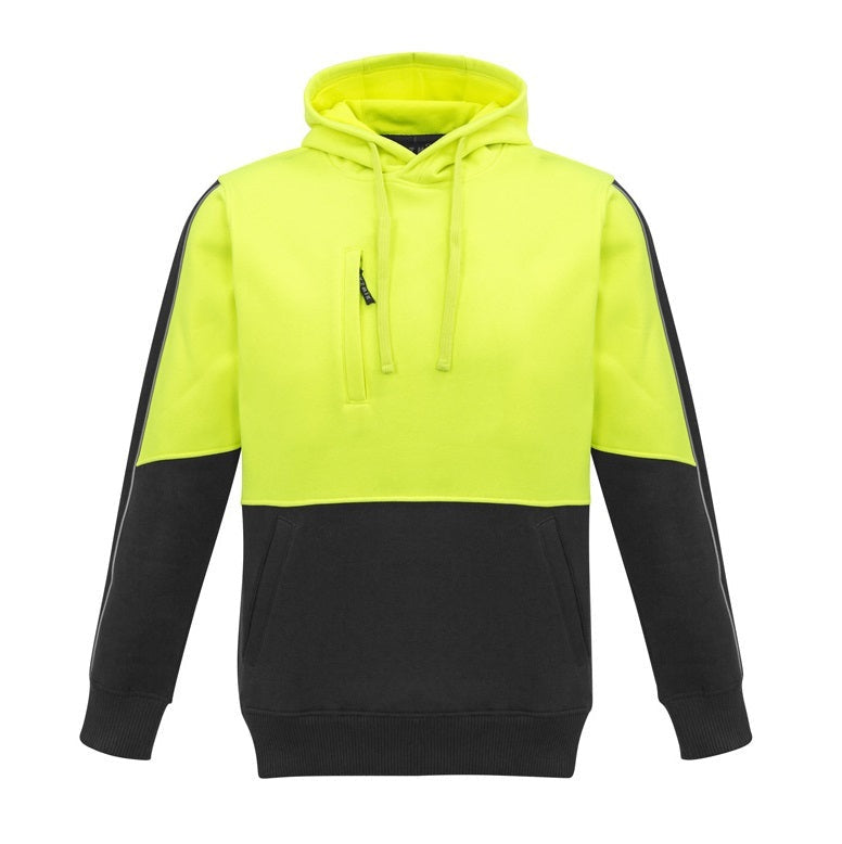 Syzmik ZT484 Unisex HiVis Pullover Hoodie - Yellow/Black - Front View