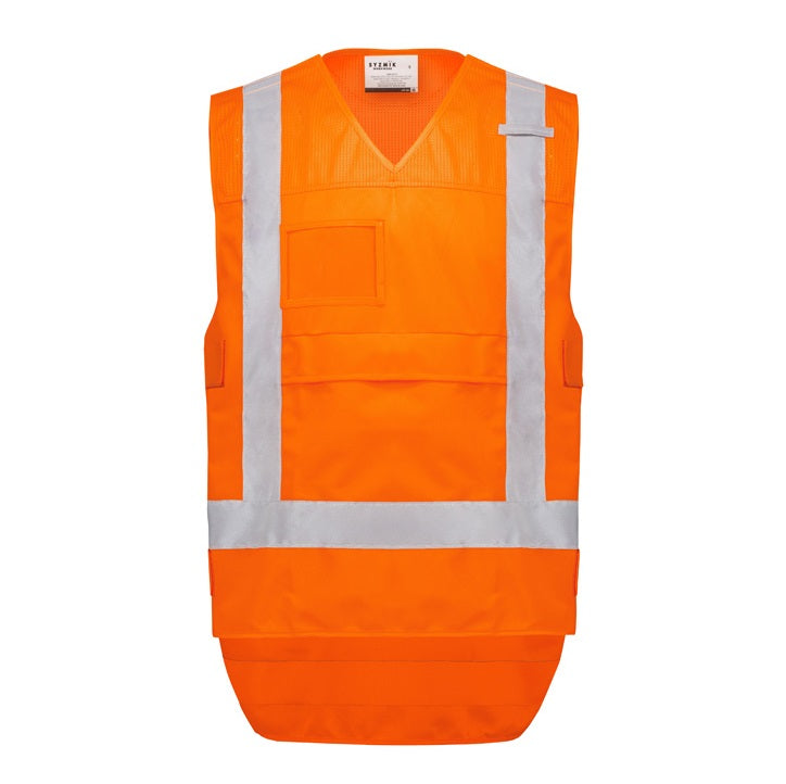 Syzmik ZV697 Unisex Hi Vis NSW Rail Vest - Orange - Front View