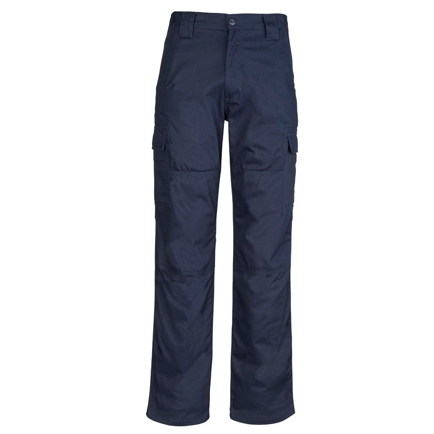 Syzmik ZW001S Mens Midweight Drill Cargo Pant (Stout) - Navy - Front View