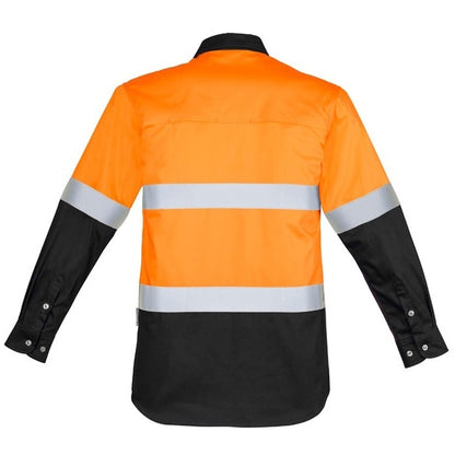 Syzmik ZW123 Mens HiVis Spliced Industrial Shirt Hooped Tape