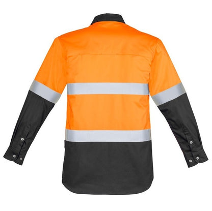 Syzmik ZW123 Mens HiVis Spliced Industrial Shirt Hooped Tape