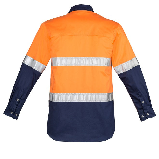 Syzmik ZW123 Mens HiVis Spliced Industrial Shirt Hooped Tape