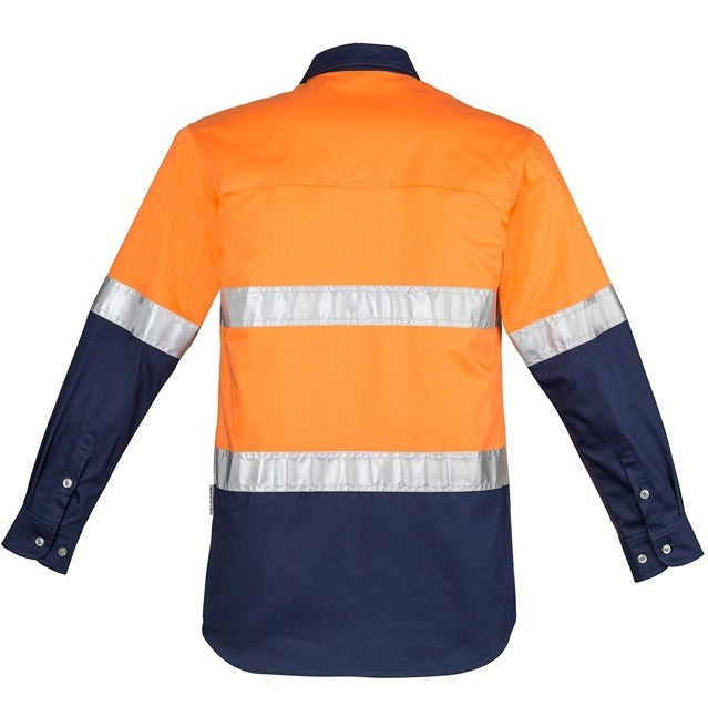 Syzmik ZW123 Mens HiVis Spliced Industrial Shirt Hooped Tape