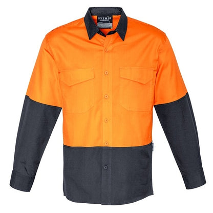 Syzmik ZW128 Mens Rugged Cooling HiVis Spliced L/S Shirt