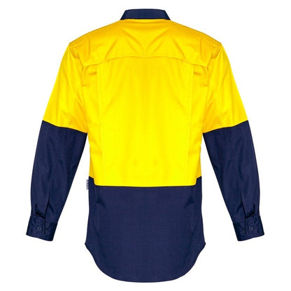 Syzmik ZW128 Mens Rugged Cooling HiVis Spliced L/S Shirt