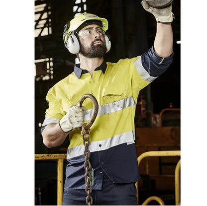 Syzmik ZW129 Mens Rugged Cooling Taped HiVis Spliced L/S Shirt