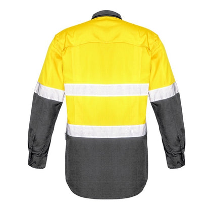 Syzmik ZW129 Mens Rugged Cooling Taped HiVis Spliced L/S Shirt