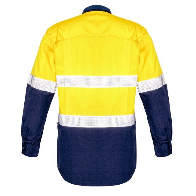 Syzmik ZW129 Mens Rugged Cooling Taped HiVis Spliced L/S Shirt