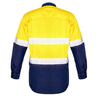 Syzmik ZW129 Mens Rugged Cooling Taped HiVis Spliced L/S Shirt