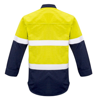 Syzmik ZW133 Mens Fire Amour Closed Front HiVis Taped Spliced Shirt