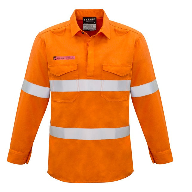 Syzmik ZW134 Mens Fire Amour Closed Front Hoop Taped Shirt