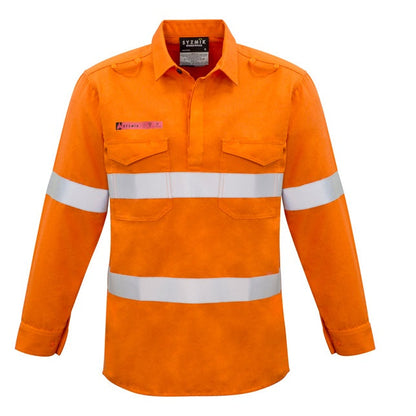 Syzmik ZW134 Mens Fire Amour Closed Front Hoop Taped Shirt