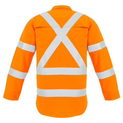 Syzmik ZW137 Mens Fire Amour X-Back Spliced Shirt