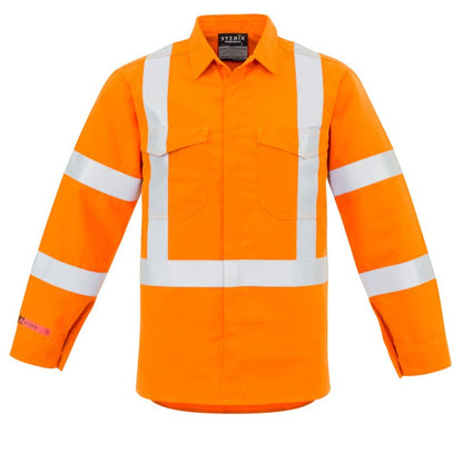 Syzmik ZW137 Mens Fire Amour X-Back Spliced Shirt