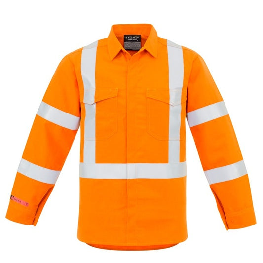 Syzmik ZW137 Mens Fire Amour X-Back Spliced Shirt