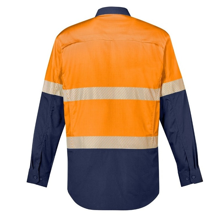 Syzmik ZW229 Mens Rugged Cooling HiVis Segmented Tape L/S Shirt