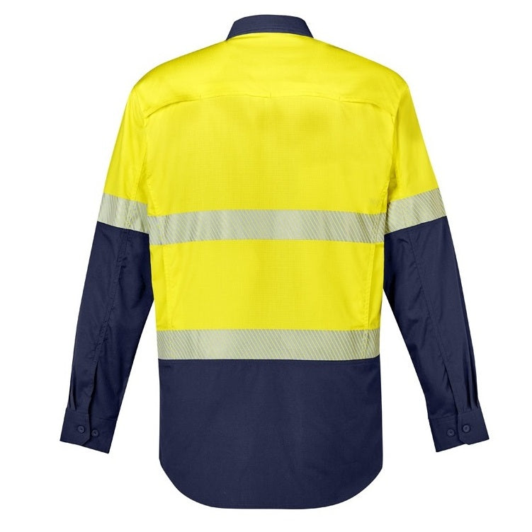 Syzmik ZW229 Mens Rugged Cooling HiVis Segmented Tape L/S Shirt