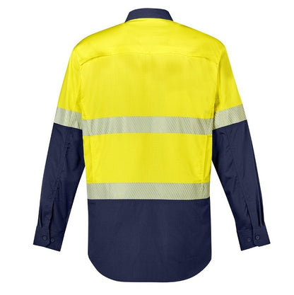 Syzmik ZW229 Mens Rugged Cooling HiVis Segmented Tape L/S Shirt