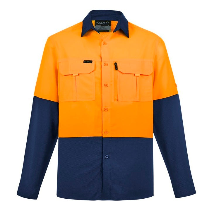Syzmik ZW468 Mens HiVis Outdoor Long Sleeve Shirt