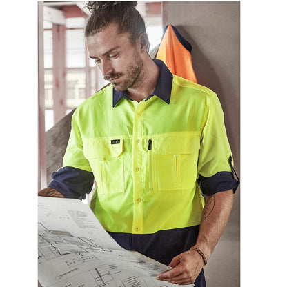 Syzmik ZW468 Mens HiVis Outdoor Long Sleeve Shirt