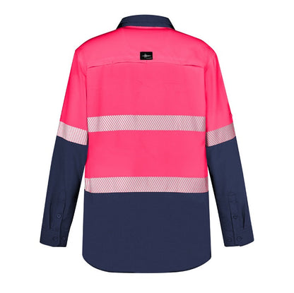 Syzmik ZW470 Mens HiVis Outdoor Segmented Tape L/S Shirt