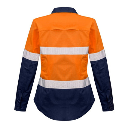 Syzmik ZW720 Ladies Rugged Cooling Taped HiVis Spliced L/S Shirt