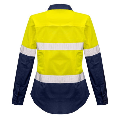 Syzmik ZW720 Ladies Rugged Cooling Taped HiVis Spliced L/S Shirt