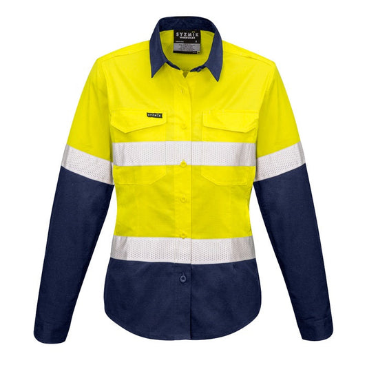 Syzmik ZW720 Ladies Rugged Cooling Taped HiVis Spliced L/S Shirt